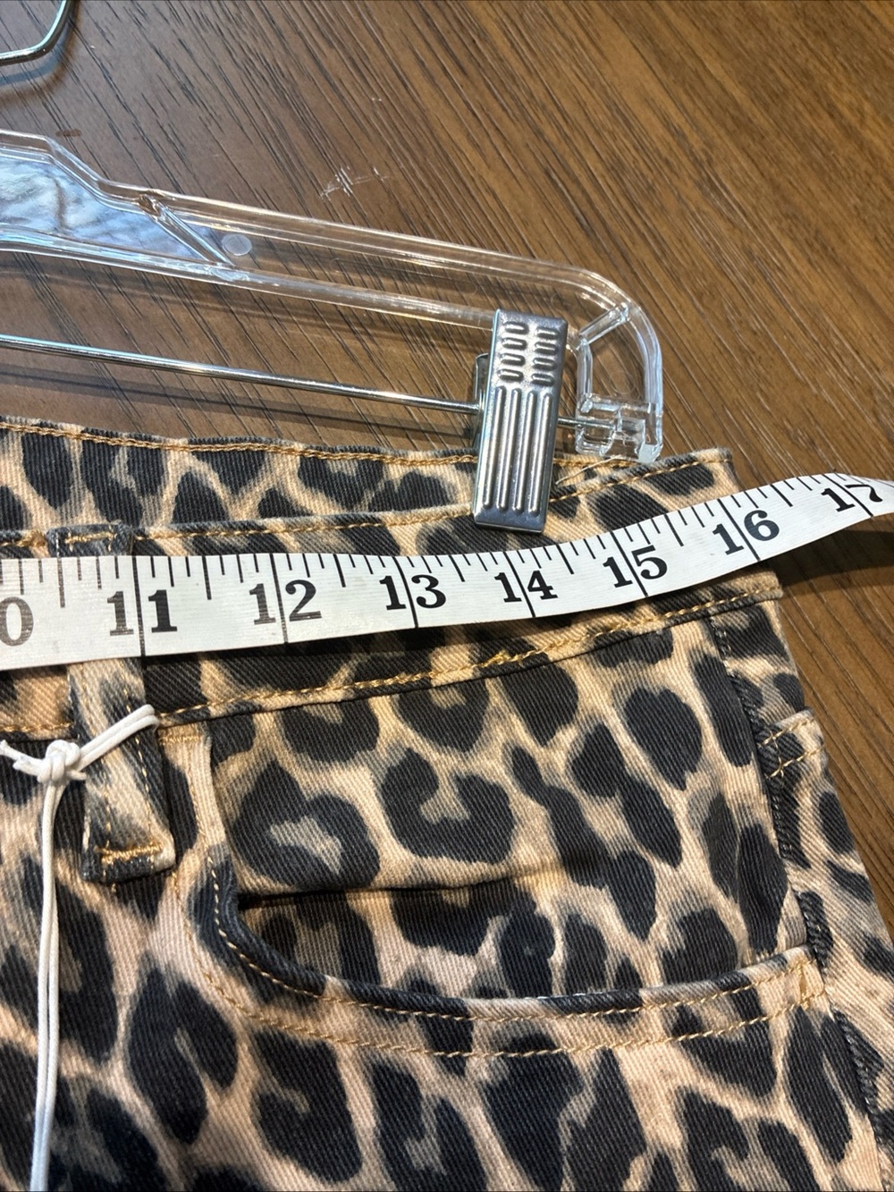 Leopard Print Women’s Chinos - Neutral Brown/Black - Picture 6 of 8